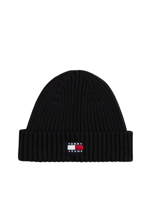 Cappello in maglia di cotone nero Tommy Jeans | AM0AM13669BDS